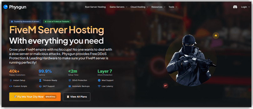 Physgun FiveM Server Hosting