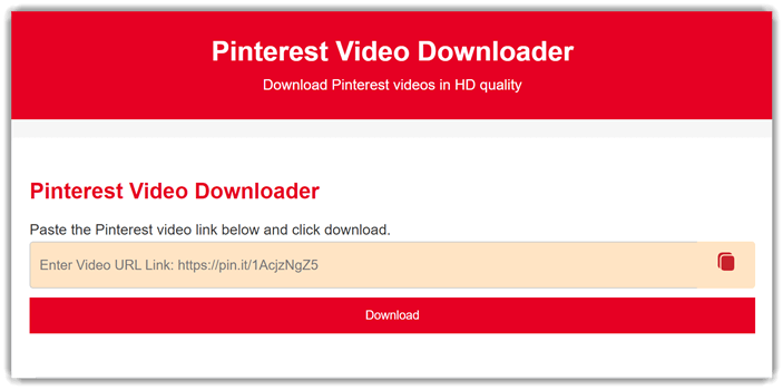 Pinterest Video Downloader