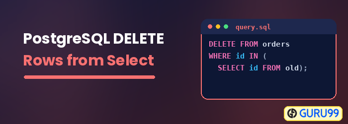 PostgreSQL Delete Rows from Select