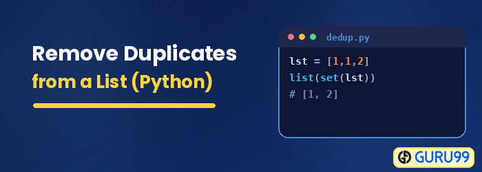 Remove Duplicates from a List in Python