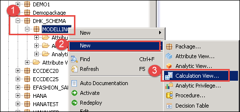 SAP HANA számítási nézet bemutató