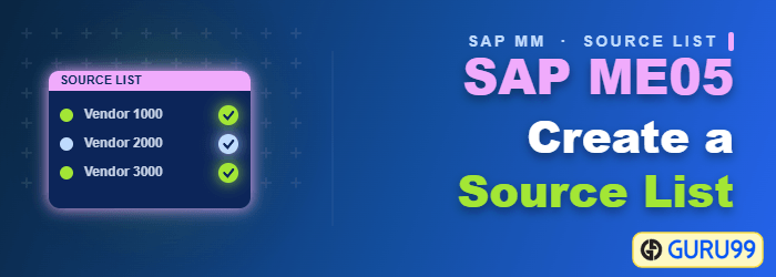 Create a source list in SAP using ME05