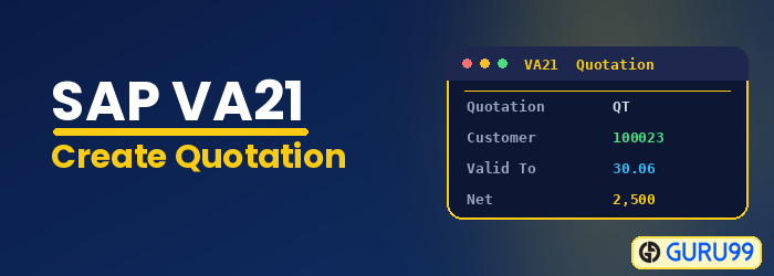 Create Quotation in SAP using VA21