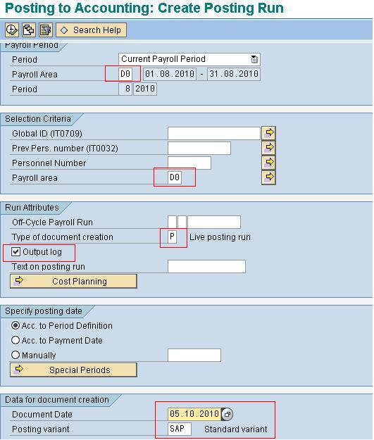 General Ledger Posting in SAP