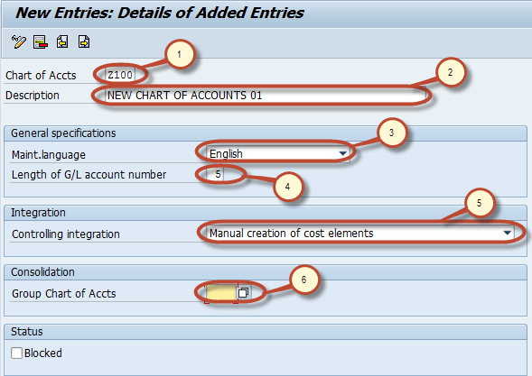 Group Chart Of Accounts Configuration In Sap