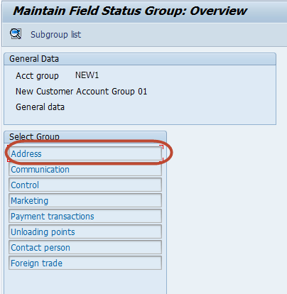 Create Customer Account Group in SAP