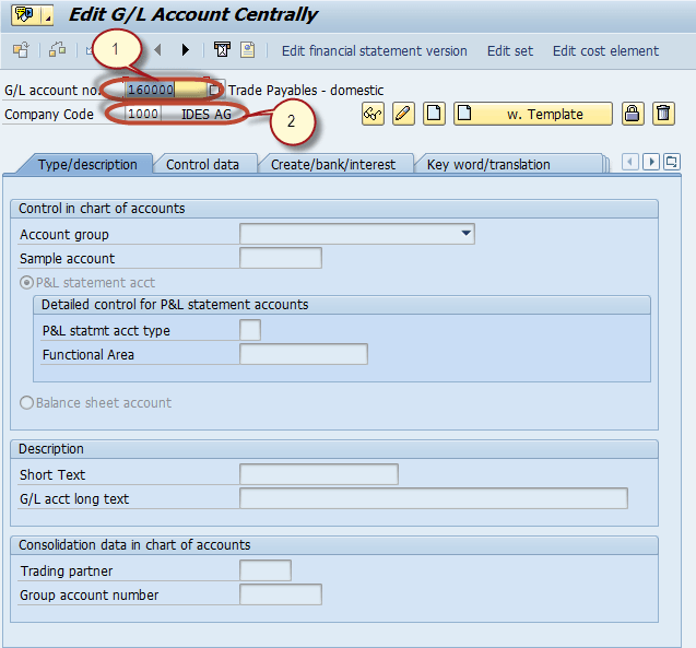 Gl Account In Sap Tutorial Create Display Block Delete Fs00