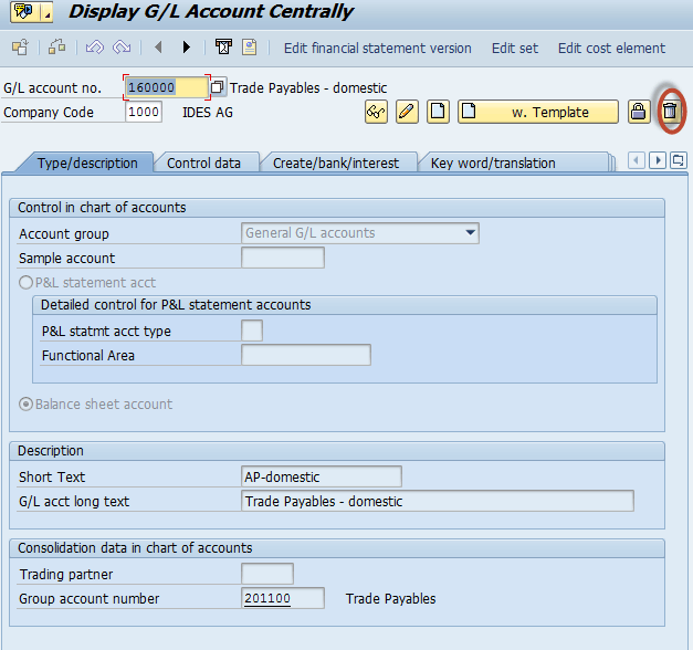 Chart Of Accounts In Sap Table