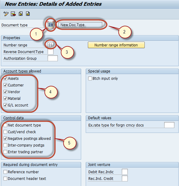 cum se definește tipul de Document și intervalul de numere în SAP FICO