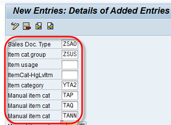 SAP Item Category Determination