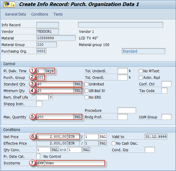 ME11 How To Create A Purchase Info Record In SAP