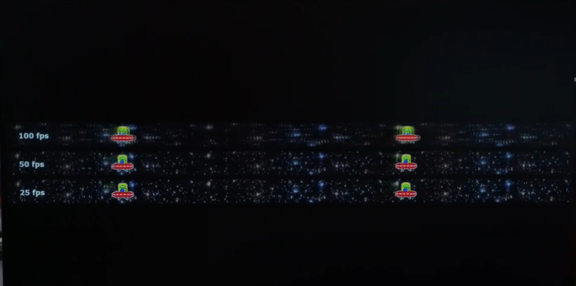Prueba de movimiento original fotografiada en el Sceptre E248W durante Guru99 pruebas