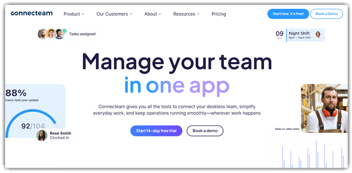 Connecteam workforce management platform interface