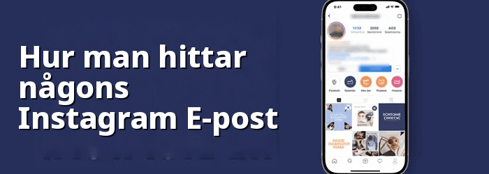 Hitta någons e-postadress på Instagram