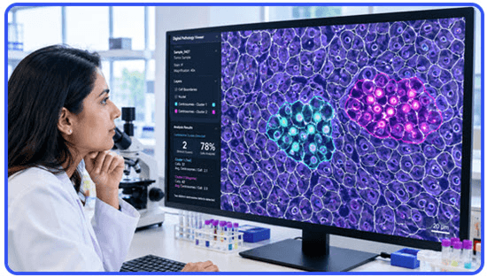 AI delar upp en bröstcancerdefekt i två