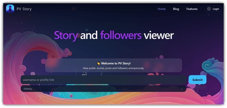 Instapv Private Account and Story Viewer Tool Interface