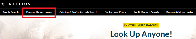 Intelius reverse phone lookup