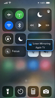 Open Screen Mirroring on iPhone