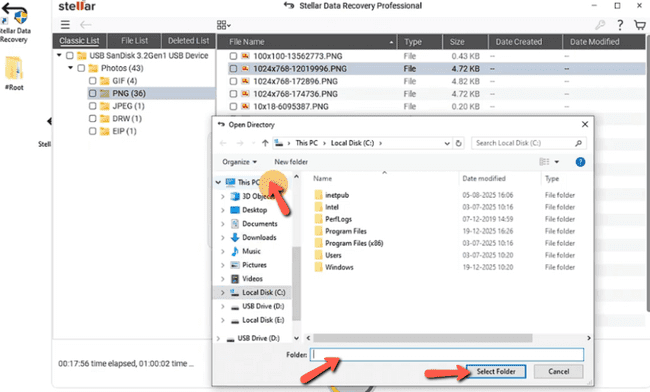 Stellar save recovered files