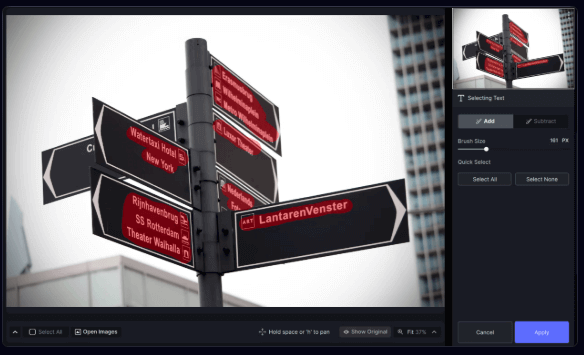 Preserve Text feature demonstration