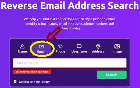 Social Catfish Reverse メール検索