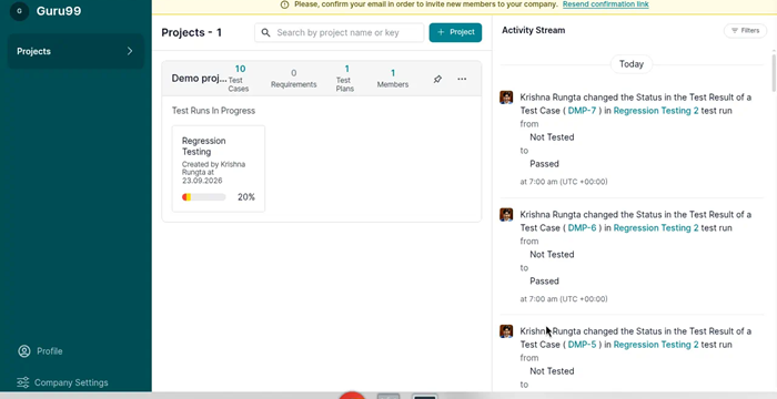 TestCaseLab dashboard