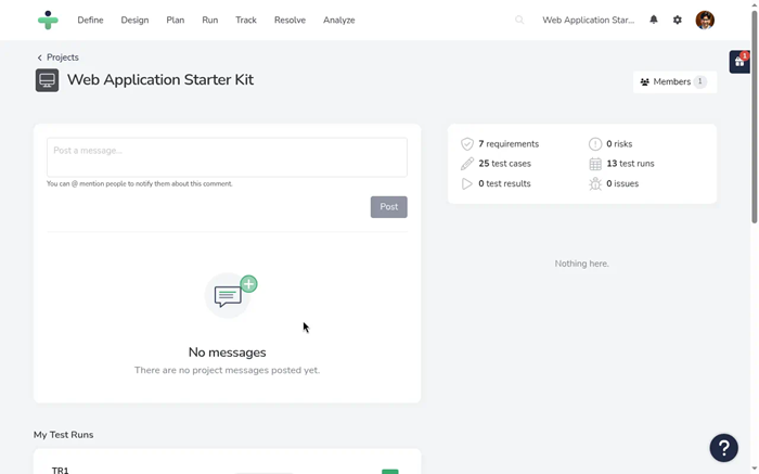 TestMonitor dashboard
