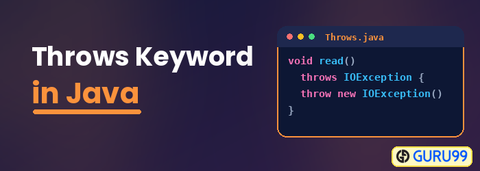 Throws Keyword in Java