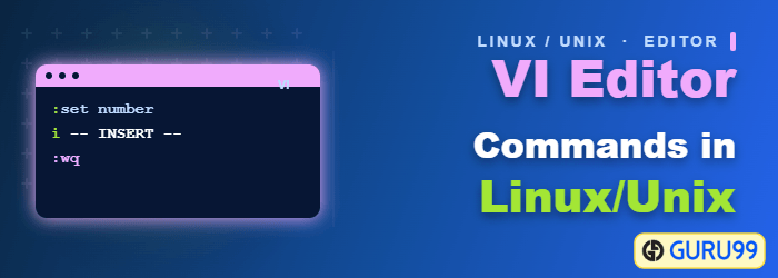 vi editor commands and command and insert modes in Linux and Unix
