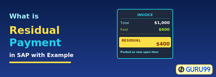 Residual Payment in SAP